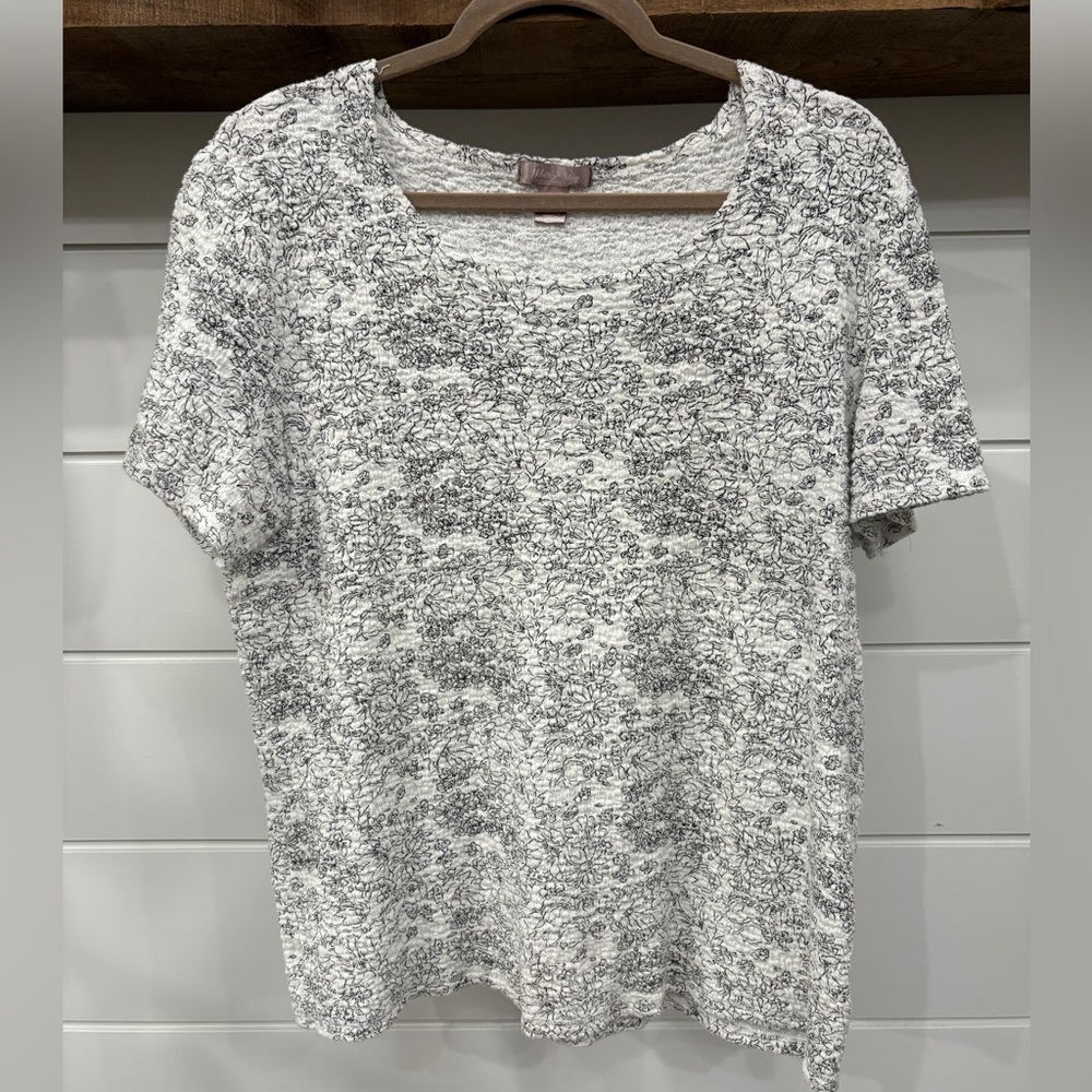 White Stag Floral Short Sleeve Top